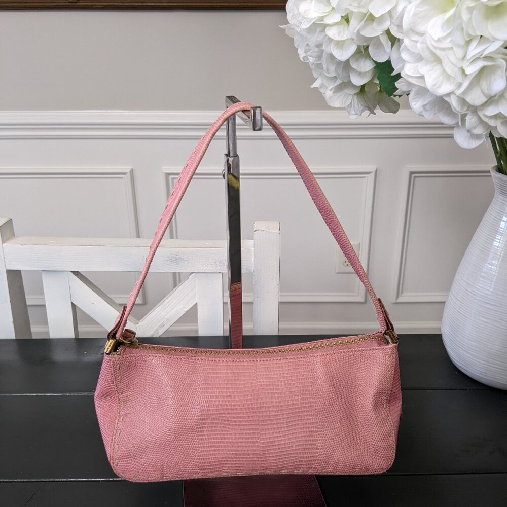 Kate Spade Pink Embossed Leather Small Shoulder Bag